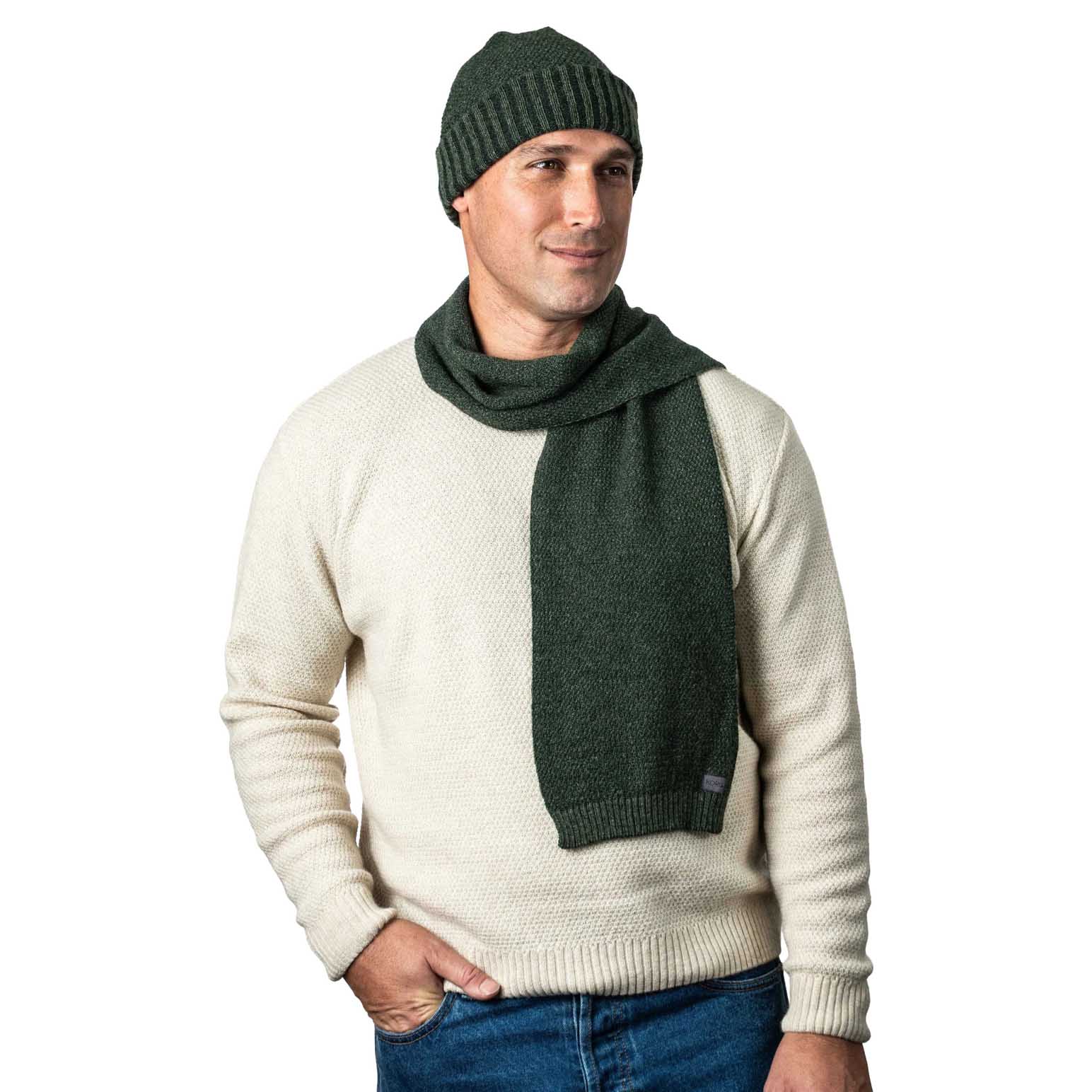 Koru Moss Stitch Plated Scarf